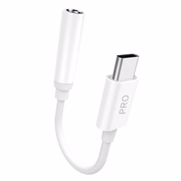Dudao audio adapteris austiņām no USB Type C uz mini jack 3.5 mm balts (L16CPro white)