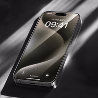 Benks Rūdīts stikls Arc Shield Pilna Pārklājums (GA62) Iphone 15 Pro Max melns