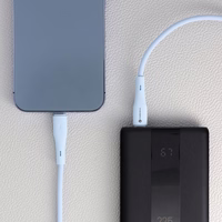 FORCELL F-ENERGY C346 kabelis Type C uz Lightning PD 3A 27W Silicone 1 m zils