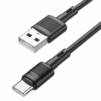Kabelis USB A uz USB C Hoco 3A 1 m X83 melns