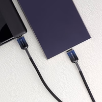 FORCELL F-ENERGY C354 kabelis Type C uz Type C QC4.0 PD 3A 60W Gradients 1 m melns