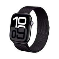 Crong Milano Steel - Stainless Steel siksniņa Apple Watch 38/40/41/42 mm (melns)