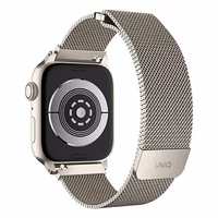Uniq Dante nerūsējošā tērauda siksniņa priekš Apple Watch 1/2/3/4/5/6/7/8/SE/SE2 42/44/45mm - bēšs