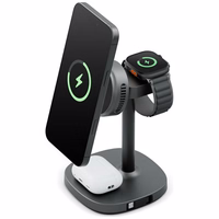 Uzlādes stacija Energea MagArctic Stand 4w1 Qi2 ar dzesēšanu un kabeli grafīta