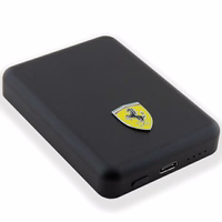 Portatīvais lādētājs Ferrari Metāla logotips Magnētiskais 15W 5000mAh - melna