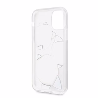 Guess GUHCN58ROSTRT iPhone 11 Pro caurspīdīgs cietais apvalks Ziedu vēlme rozā un baltā roze