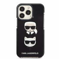 Karl Lagerfeld Karl&Choupette Head apvalks iPhone 13 Pro Max - melns
