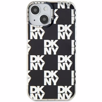 DKNY IML rūtainais mono raksts viedtālruņa apvalks iPhone 15 Plus / 14 Plus - melns