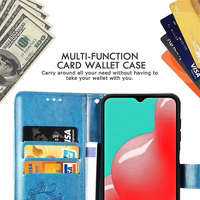 Korpuss Flower Book Samsung A145 A14 4G/A146 A14 5G zils