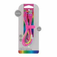Setty USB - Lightning kabelis 1,2 m 2,1A KNA-L-1.22.113 varavīksne