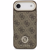 Guess 4G Strass Logo & Big Strap Metal Buttons Magnētiskais viedtālruņa apvalks iPhone Air - brūns