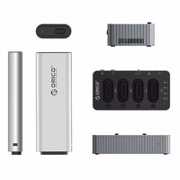 Orico IT48N-C 4 disku dokstacija ar M.2 NVME klonēšanas funkciju - pelēka krāsā