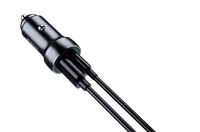 JELLICO auto lādētājs F4 PD 20W 1xUSB-C + 1xUSB QC3.0 + kabelis USB-C Melns