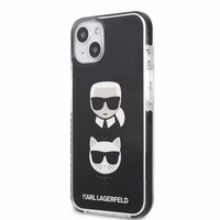 Karl Lagerfeld KLHCP13STPE2TK iPhone 13 mini 5,4 "melns cietais apvalks Karl & Choupette Head