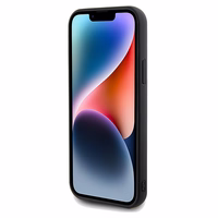 Guess Sequin Script Metal viedtālruņa apvalks iPhone 12/12 Pro - melns