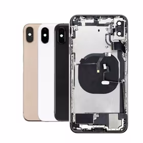 Aizmugurējais vāciņš Saderīgs ar iPhone Xs Max / Melns / (full housing + preinstalled small parts) / OEM