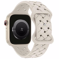 Beline Siksniņa Apple Watch Silicone Woven 42/44/45/49mm smilšu