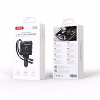 XO auto lādētājs CC66 104W 1x USB 1x USB-C melns ar USB-C kabeli un Lightning kabeli