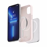 Puro Icon Mag MagSafe Silikona apvalks iPhone 14 Pro Max - rozā