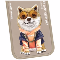 Nimmy Glasses Cool nag viedtālruņa apvalks iPhone 17 Pro Max - bēšs