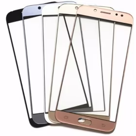 Outer Screen Glass Saderīgs ar Samsung J730 J7 2017 Sudrabs / Gaiši zils HQ