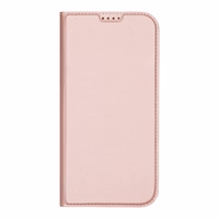 Dux Ducis Skin Pro viedtālruņa apvalks iPhone 16 Pro Max ar atveramu vāciņu un karšu nodalījumu - rozā