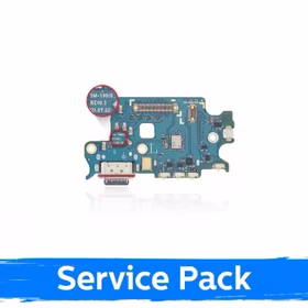 Charging Port Saderīgs ar Samsung S901 S22 Ar Flex / Plata (Service Pack)