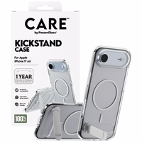 CARE by PanzerGlass Funkcionālais apvalks ar statīvu Magnētiskais iPhone Air - Caurspīdīgs