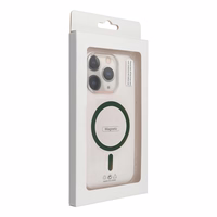 Drop Glue krāsains gredzenveida magnētiskais apvalks, kas ir kompatibilis ar MagSafe, paredzēts SAMSUNG A16 5G / A16 4G, tumši zaļš