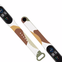 Moro siksniņa Xiaomi Mi Band 3 / 4 silikona pulksteņa siksniņa ar rakstu 13