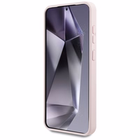 Karl Lagerfeld silikona grafiti Ikonik logotips ar magnētisko Samsung Galaxy S25 viedtālruņa apvalks rozā