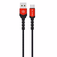 Kabelis Blavec Cable Raptor pīts - USB uz Type-C - 3A 0,5 m Apple CarPlay/Android Auto (CRA-UC3BR05) melns-sarkans