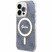 Guess IML 4G Magnētiskais apvalks iPhone 15 Pro - zils