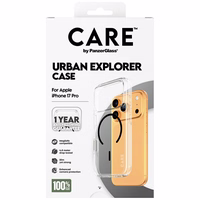 CARE by PanzerGlass Flagship Urban Explorer Case w. Black MagSafe priekš iPhone 17 Pro - caurspīdīgs