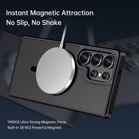 Rock Guard Touch Matte Series Magnētiskais viedtālruņa apvalks Samsung Galaxy S25 Ultra pelēks