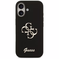 Guess Silicone Big 4G Script viedtālruņa apvalks iPhone 17 melns