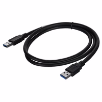 Lanberg CA-USBA-30CU-0010-BK USB cable 1m 3.0 USB A melns