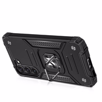 Wozinsky Ring Armor viedtālruņa apvalks Samsung Galaxy S23+ bruņu apvalks ar magnētisku turētāju un gredzenu melns