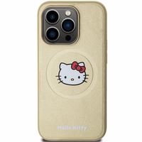 Hello Kitty ādas Kitty Head magnētiskais viedtālruņa apvalks iPhone 13 Pro / 13 - zelta