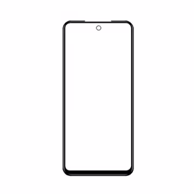 Outer Screen Glass Saderīgs ar Xiaomi Redmi Note 9S / Pro Melns HQ