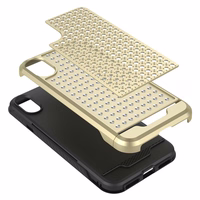 Zizo Star Diamond Hybrid Cover iPhone X (zeltains/melns)