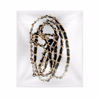 STRAP tālruņa siksniņa, tālruņa piekariņš / auklas garums 116 cm (58 cm cilpā) / ap kaklu – melns