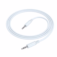 Borofone Kabelis AUX BL21 Lemon - 3,5 mm audio ligzda uz 3,5 mm audio ligzdu - 1 metra garš zilais kabelis