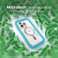 Speck Presidio Perfect-Clear Grip ClickLock & MagSafe - iPhone 15 Pro maciņš (Clear / Chrome Finish / Serene sudrabs)