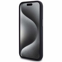 Karl Lagerfeld Silikona Shadow Metal Initial Magnētiskais viedtālruņa apvalks iPhone 15 melns