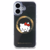 Hello Kitty IML Saldā kaķenīte magnētiskais iPhone 16 viedtālruņa apvalks - melns