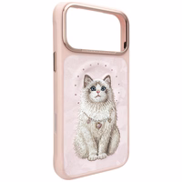Nimmy Lucky Fashion Cat MagSafe maciņš iPhone 17 Pro Max rozā