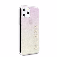 Guess GUHCN65PCUGLGPI iPhone 11 Pro Max rozā zelts/zeltaini rozā ciets apvalks Gradient Glitter