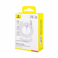 Baseus Gem USB to IP 2.4A fast charging cable 2 m violets