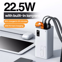 External akumulators Power Bank Reach RR-H39B 22.5W 50000mAh melns